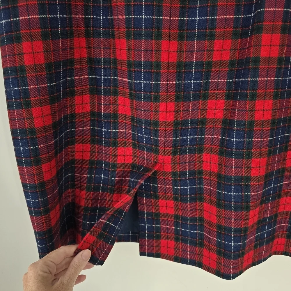 Pendleton Vintage Authentic Manson Tartan Virgin Wool Midi Skirt Size 18 Plaid
